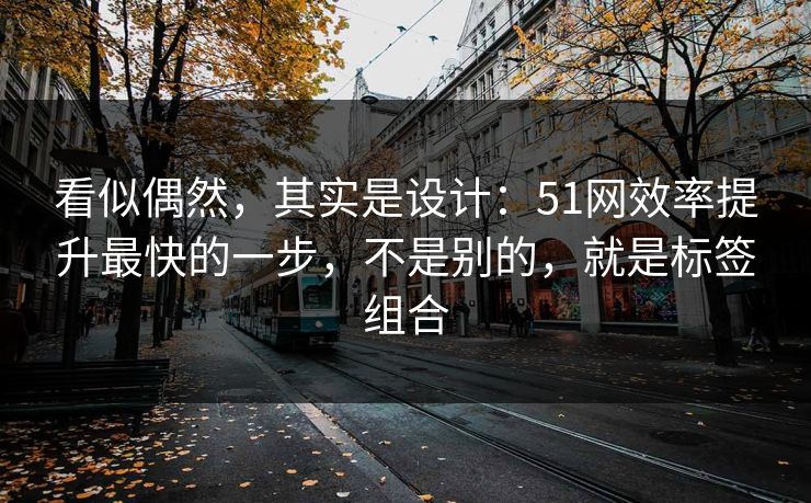 看似偶然，其实是设计：51网效率提升最快的一步，不是别的，就是标签组合